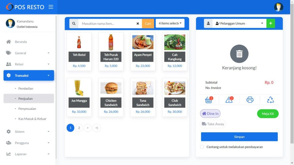 Aplikasi POS Resto & Cafe
